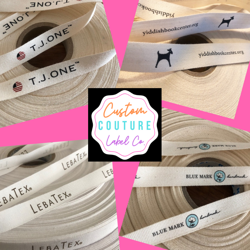 Custom Clothing Labels - Personalized Brand , Organic Cotton Ribbon Labels  , Logo or Text, Sewing Labels (FR136) - AliExpress