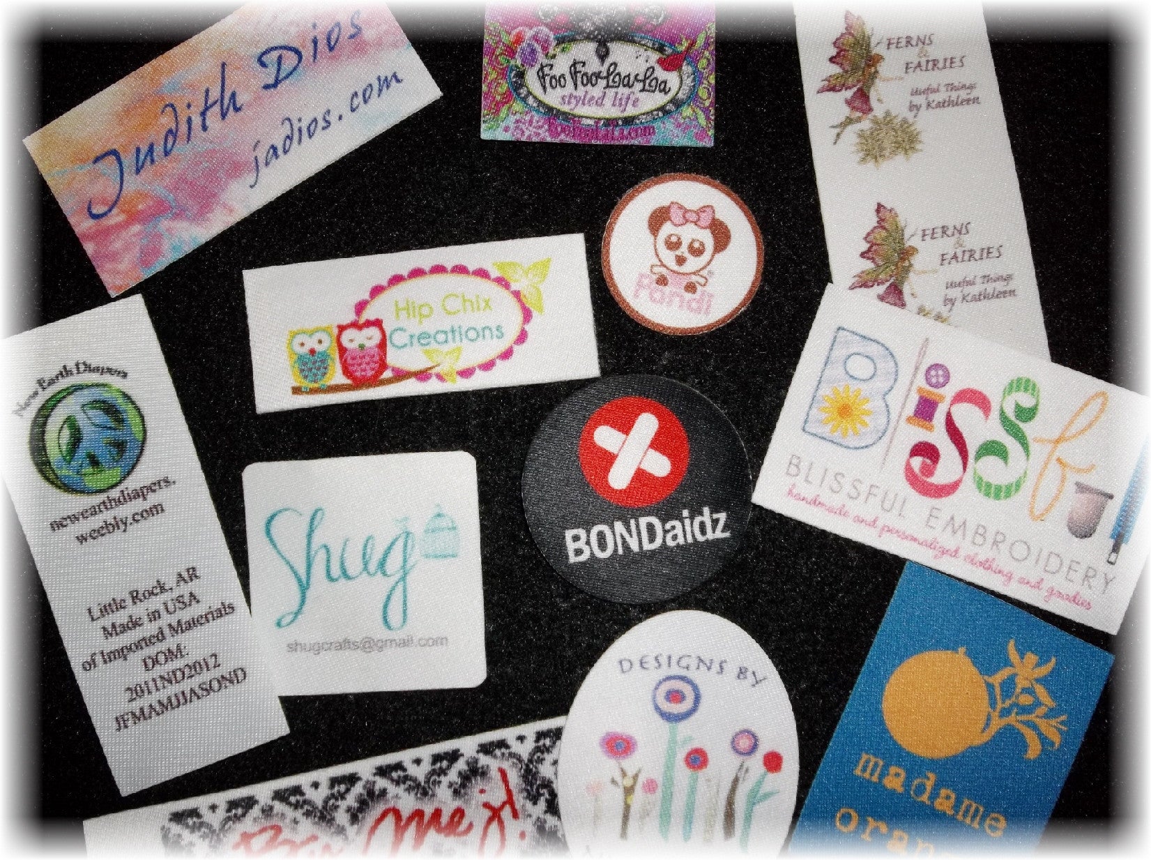 100 Custom Printed Satin Labels - Sewing Tags - Sublimated Labels - UNLIMITED COLORS - Made in hotsell USA